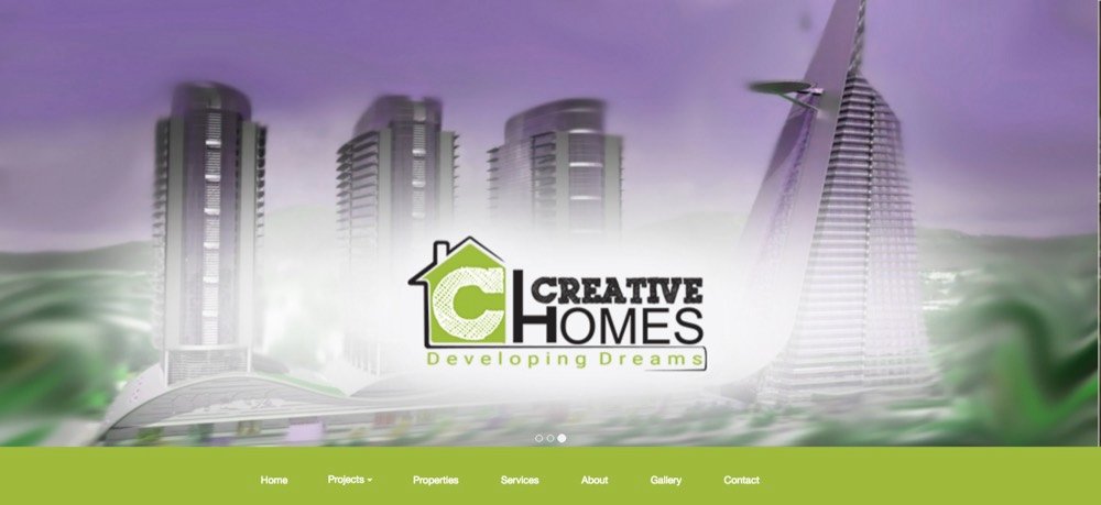 Creative Homes website, 2016